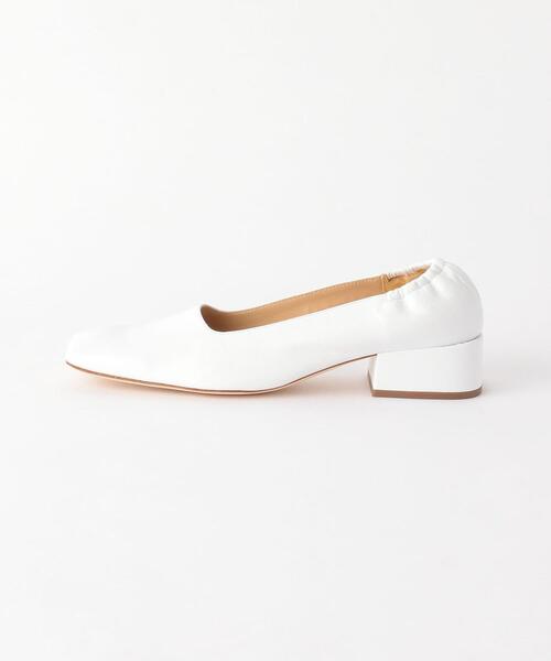 FABIO RUSCONI＞NATUR BIANCO スクエアトゥ パンプス FABIO RUSCONI（ファビオルスコーニ）の「＜FABIO RUSCONI