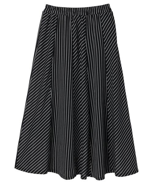 RAY CASSIN FAVORI（レイカズンフェバリ）の「・RAY CASSIN ストライプフレアハギスカート＊（スカート・レディース・ピンク/ベージュ/カーキ/ブラック・FREE）」の8枚目の写真