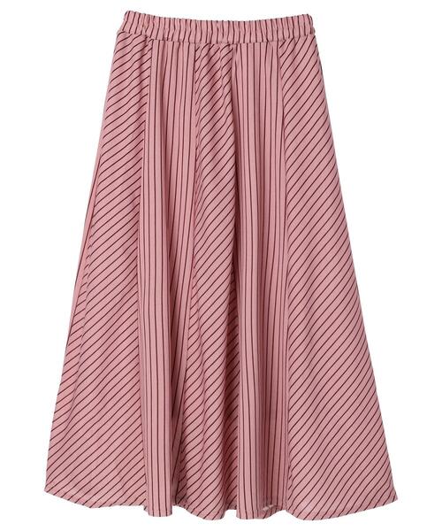 RAY CASSIN FAVORI（レイカズンフェバリ）の「・RAY CASSIN ストライプフレアハギスカート＊（スカート・レディース・ピンク/ベージュ/カーキ/ブラック・FREE）」の7枚目の写真