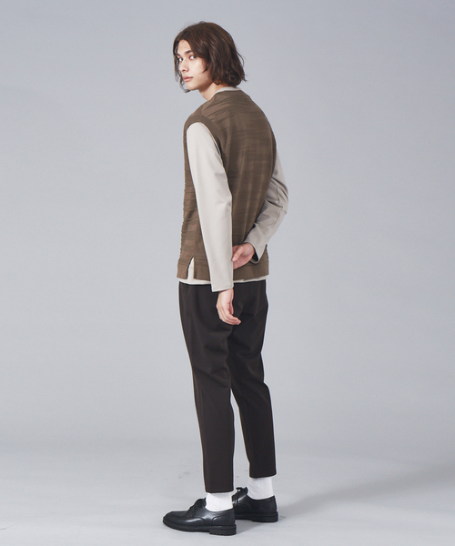 ABAHOUSE（アバハウス）の「ノイズ柄 ニットベスト（ベスト・メンズ・ベージュ/ブラウン/ブラック・46/48）」の5枚目の写真