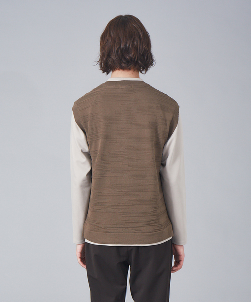 ABAHOUSE（アバハウス）の「ノイズ柄 ニットベスト（ベスト・メンズ・ベージュ/ブラウン/ブラック・46/48）」の10枚目の写真