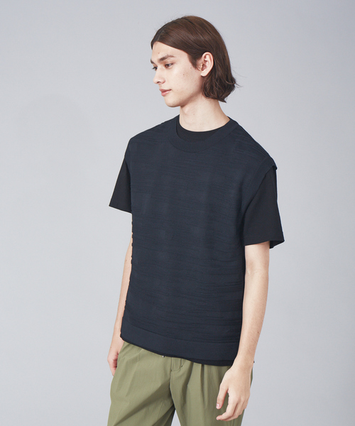 ABAHOUSE（アバハウス）の「ノイズ柄 ニットベスト（ベスト・メンズ・ベージュ/ブラウン/ブラック・46/48）」の19枚目の写真