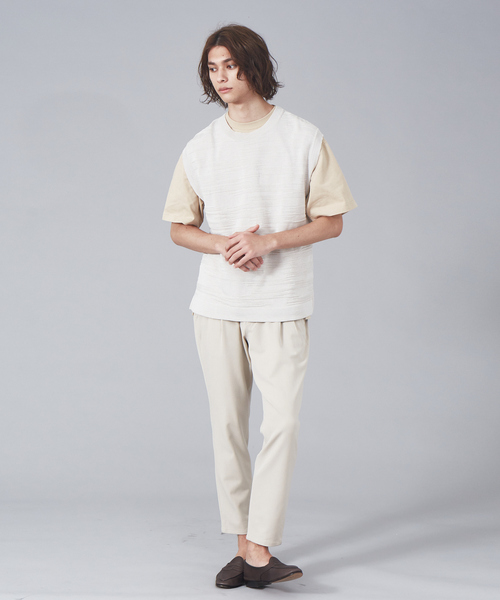 ABAHOUSE（アバハウス）の「ノイズ柄 ニットベスト（ベスト・メンズ・ベージュ/ブラウン/ブラック・46/48）」の21枚目の写真