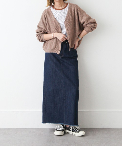 Chillfar（チルファー）の「カラーネップカーディガン（カーディガン/ボレロ・レディース・ブラック/ベージュ/ピンク/アイボリー・FREE）」の18枚目の写真