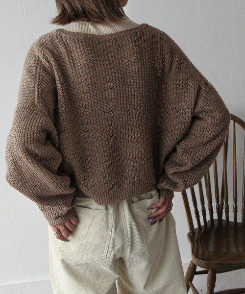 カージュ カラーネップカーディガン Khaju（カージュ）の「Khaju:カラーネップカーディガン