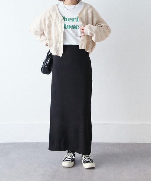 Chillfar（チルファー）の「カラーネップカーディガン（カーディガン/ボレロ・レディース・ブラック/ベージュ/ピンク/アイボリー・FREE）」の5枚目の写真