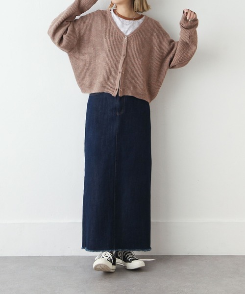 Chillfar（チルファー）の「カラーネップカーディガン（カーディガン/ボレロ・レディース・ブラック/ベージュ/ピンク/アイボリー・FREE）」の19枚目の写真