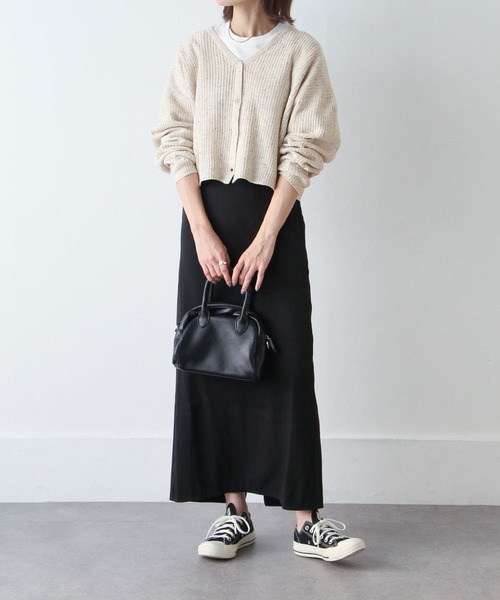 Chillfar（チルファー）の「カラーネップカーディガン（カーディガン/ボレロ・レディース・ブラック/ベージュ/ピンク/アイボリー・FREE）」の6枚目の写真