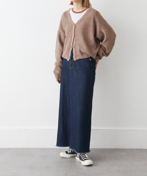 Chillfar（チルファー）の「カラーネップカーディガン（カーディガン/ボレロ・レディース・ブラック/ベージュ/ピンク/アイボリー・FREE）」の16枚目の写真