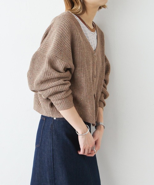 Chillfar（チルファー）の「カラーネップカーディガン（カーディガン/ボレロ・レディース・ブラック/ベージュ/ピンク/アイボリー・FREE）」の14枚目の写真