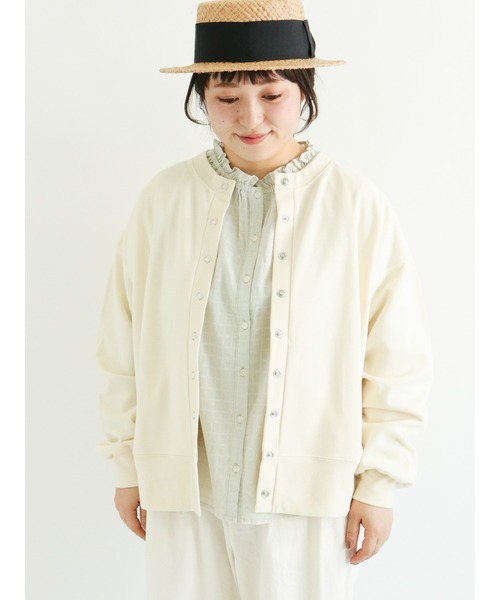 Samansa Mos2(サマンサ モスモス)の「ポンチスナップボタン開きカーディガン(カーディガン/ボレロ・レディース・ブルー/キナリ/ブラック/イエロー・フリ-)」の2枚目の写真