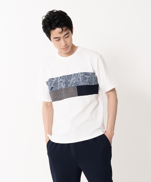 Blue Standard （ブルースタンダード）の「【BLUE STANDARD/ブルースタンダード】快適ファンクション ストレッチ　速乾 イージーケア ドライワッフルパネル切り替えTシャツ（Tシャツ/カットソー・メンズ・カーキ/ホワイト/ネイビー/ブラック・LARGE/X-LARGE/MEDIUM）」の2枚目の写真