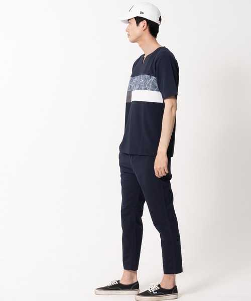 Blue Standard （ブルースタンダード）の「【BLUE STANDARD/ブルースタンダード】快適ファンクション ストレッチ　速乾 イージーケア ドライワッフルパネル切り替えTシャツ（Tシャツ/カットソー・メンズ・カーキ/ホワイト/ネイビー/ブラック・LARGE/X-LARGE/MEDIUM）」の12枚目の写真