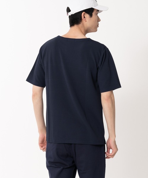 Blue Standard （ブルースタンダード）の「【BLUE STANDARD/ブルースタンダード】快適ファンクション ストレッチ　速乾 イージーケア ドライワッフルパネル切り替えTシャツ（Tシャツ/カットソー・メンズ・カーキ/ホワイト/ネイビー/ブラック・LARGE/X-LARGE/MEDIUM）」の17枚目の写真