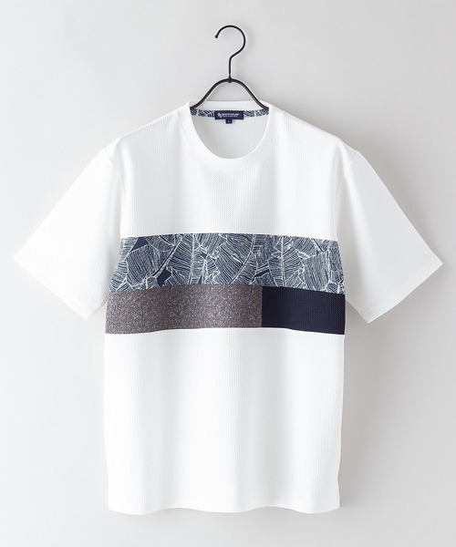 Blue Standard （ブルースタンダード）の「【BLUE STANDARD/ブルースタンダード】快適ファンクション ストレッチ　速乾 イージーケア ドライワッフルパネル切り替えTシャツ（Tシャツ/カットソー・メンズ・カーキ/ホワイト/ネイビー/ブラック・LARGE/X-LARGE/MEDIUM）」の18枚目の写真