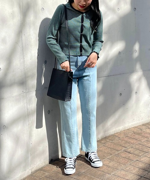 Mysa&Liina（ミーサリーナ）の「パイピングテレコトップス（Tシャツ/カットソー・レディース・チャコールグレー/イエロー/オフホワイト/グリーン・FREE）」の18枚目の写真