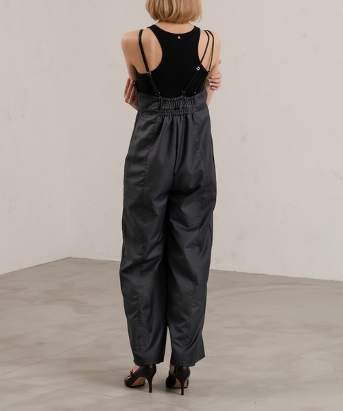 Ezick（エジック）の「キャミストレートオールインワン（サロペット/オーバーオール・レディース・チャコールグレー/グレイッシュベージュ・FREE）」の12枚目の写真