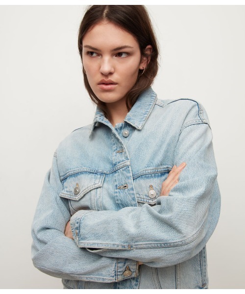ALLSAINTS（オールセインツ）の「ADDRESS CHARLIE DENIM JACKET | ADDRESS チャーリー デニム ジャケット（デニムジャケット・レディース・インディゴブルー・4/6/2/8）」の6枚目の写真