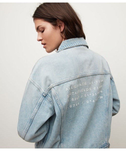 ALLSAINTS（オールセインツ）の「ADDRESS CHARLIE DENIM JACKET | ADDRESS チャーリー デニム ジャケット（デニムジャケット・レディース・インディゴブルー・4/6/2/8）」の8枚目の写真
