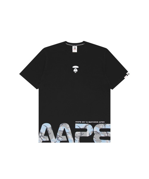 AAPE BY A BATHING APE(エーエイプバイアベイシングエイプ)の「AAPE SHORT SLEEVE TEE(Tシャツ/カットソー・メンズ・ホワイト/ブラック/グレー系その他・SMALL/MEDIUM/LARGE/X-LARGE/XX-LARGE)」の1枚目の写真