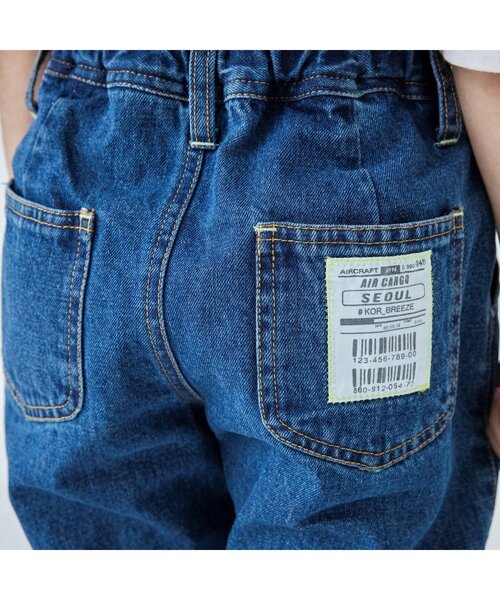 BREEZE（ブリーズ）の「WEB限定 デニムタックサロペット（サロペット/オーバーオール・キッズ・ネイビー/オフホワイト・100/110/120/130/80/90/140）」の18枚目の写真