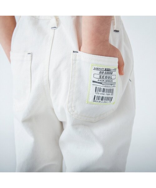 BREEZE（ブリーズ）の「WEB限定 デニムタックサロペット（サロペット/オーバーオール・キッズ・ネイビー/オフホワイト・100/110/120/130/80/90/140）」の21枚目の写真