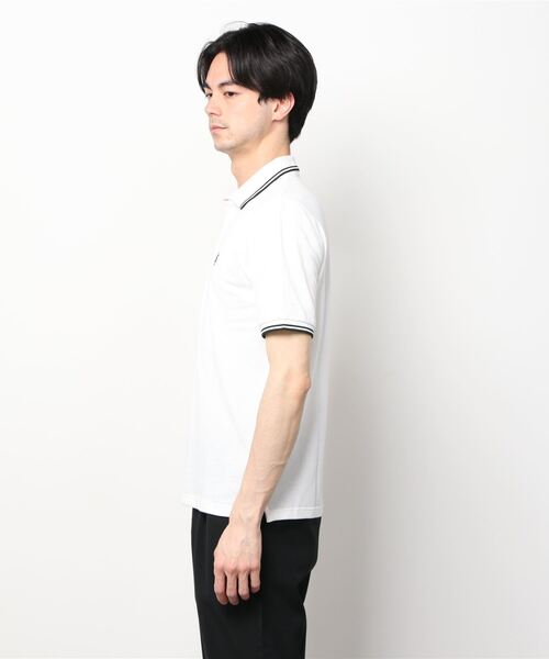 ADMIX/ATELIER SAB MEN(アドミックスアトリエサブメン)の「サマー 鹿ノ子 / ワンポイント 刺繍 ライン ポロシャツ(ポロシャツ・メンズ・ホワイト/ブラック/ネイビー/グレー/サックスブルー/ワインレッド/ダークカーキ/スモークピンク・46/48/50/52)」の9枚目の写真