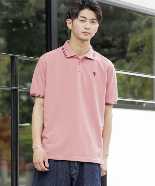 ADMIX/ATELIER SAB MEN(アドミックスアトリエサブメン)の「サマー 鹿ノ子 / ワンポイント 刺繍 ライン ポロシャツ(ポロシャツ・メンズ・ホワイト/ブラック/ネイビー/グレー/サックスブルー/ワインレッド/ダークカーキ/スモークピンク・46/48/50/52)」の17枚目の写真