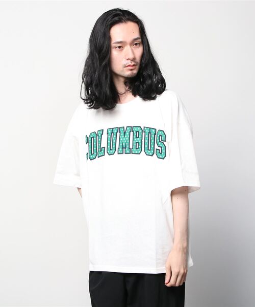 CORISCO(コリスコ)の「カレッジ刺繍半袖TEE(M1)(Tシャツ/カットソー・メンズ・ホワイト/ブラック/ホワイト系その他/ブラック系その他・MEDIUM/LARGE/X-LARGE)」の9枚目の写真
