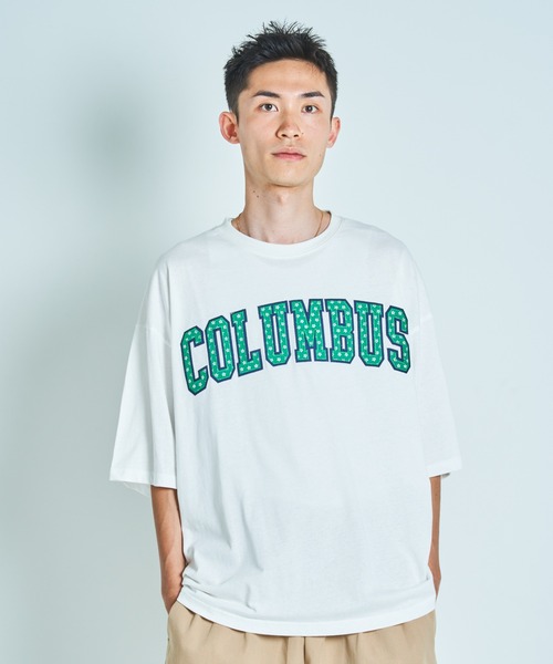 CORISCO(コリスコ)の「カレッジ刺繍半袖TEE(M1)(Tシャツ/カットソー・メンズ・ホワイト/ブラック/ホワイト系その他/ブラック系その他・MEDIUM/LARGE/X-LARGE)」の17枚目の写真