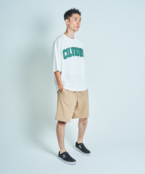 CORISCO(コリスコ)の「カレッジ刺繍半袖TEE(M1)(Tシャツ/カットソー・メンズ・ホワイト/ブラック/ホワイト系その他/ブラック系その他・MEDIUM/LARGE/X-LARGE)」の18枚目の写真