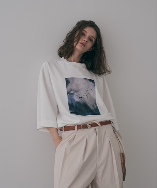 shiki tokyo(シキトウキョウ)の「Oversized Mode Art Graphic Print Tee / オーバーサイズモードアートグラフィックプリントTシャツ(Tシャツ/カットソー・メンズ・ホワイト/ブラック・SMALL/MEDIUM/LARGE)」の15枚目の写真