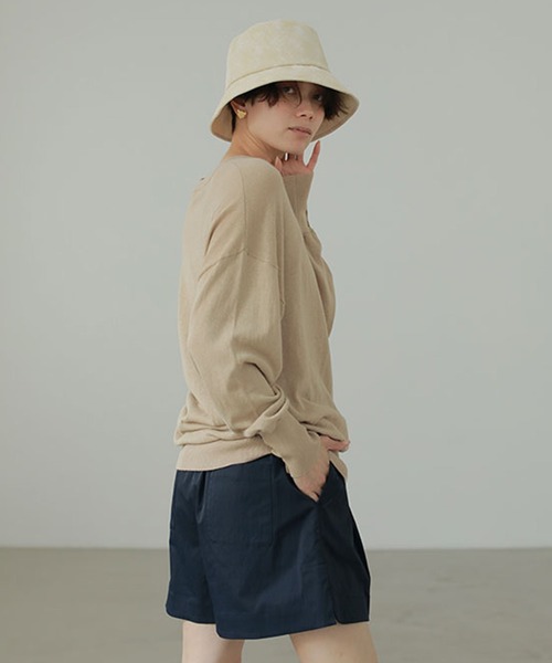 ETRE TOKYO（エトレトウキョウ）の「タイプライターショートパンツ（その他パンツ・レディース・ネイビー/グリーン/ホワイト・FREE）」の4枚目の写真