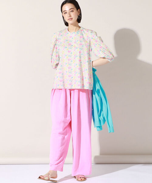 Rie Miller(リエミラー)の「タックワイドパンツ(その他パンツ・レディース・ベビーピンク/ブラック/グリーン・38/36)」の6枚目の写真