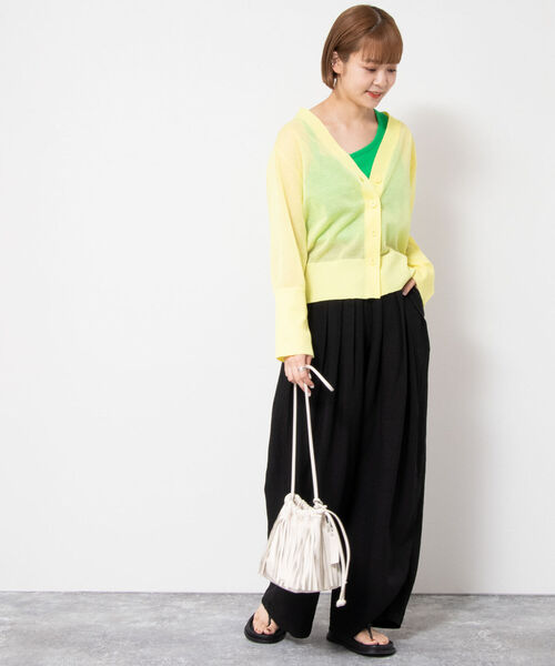 Rie Miller(リエミラー)の「タックワイドパンツ(その他パンツ・レディース・ベビーピンク/ブラック/グリーン・38/36)」の16枚目の写真