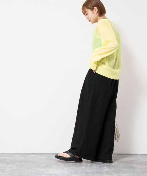 Rie Miller(リエミラー)の「タックワイドパンツ(その他パンツ・レディース・ベビーピンク/ブラック/グリーン・38/36)」の5枚目の写真