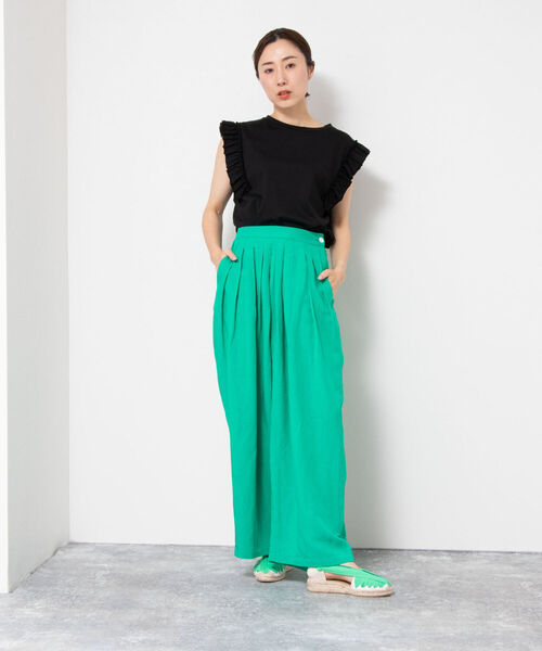 Rie Miller(リエミラー)の「タックワイドパンツ(その他パンツ・レディース・ベビーピンク/ブラック/グリーン・38/36)」の19枚目の写真