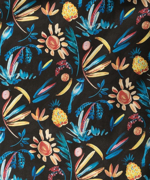 make a ray!（メイク ア レイ！）の「【0】総柄プリント ビッグシルエット オープンカラー半袖シャツ/開襟シャツ/とろみシャツ（シャツ/ブラウス・メンズ・チャコールグレー/ブラック/グレー/カーキ/ブルー/ワイン/ネイビー/ブラック系その他・M/L）」の10枚目の写真