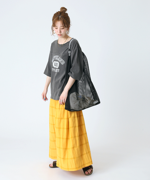 B.C STOCK(ベーセーストック)の「【OUTDOOR PRODUCTS/アウトドアプロダクツ】メッシュショッパーM(ショルダーバッグ・レディース・チャコールグレー/ブラック/ブルー・FREE)」の4枚目の写真