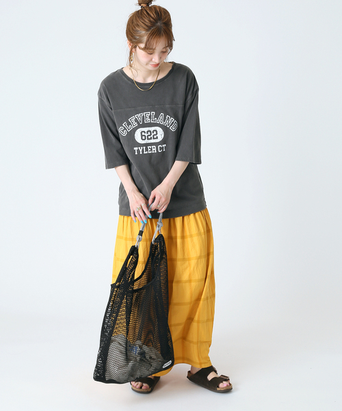 B.C STOCK(ベーセーストック)の「【OUTDOOR PRODUCTS/アウトドアプロダクツ】メッシュショッパーM(ショルダーバッグ・レディース・チャコールグレー/ブラック/ブルー・FREE)」の7枚目の写真