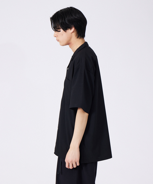 ABAHOUSE（アバハウス）の「ルーズオーバーオープンカラー半袖シャツ（シャツ/ブラウス・メンズ・ベージュ/ライトグレー/ブラック/グレイッシュブルー・46/48）」の12枚目の写真