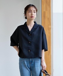 KOBE LETTUCE | リネン風クロップドシャツジャケット[C6174](シャツ/ブラウス)