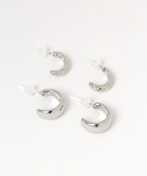 LAKOLE（ラコレ）の「リングデザイン樹脂ポストピアス4点SET / 298751（ピアス（両耳用）・レディース・その他1/その他2・FREE）」の2枚目の写真