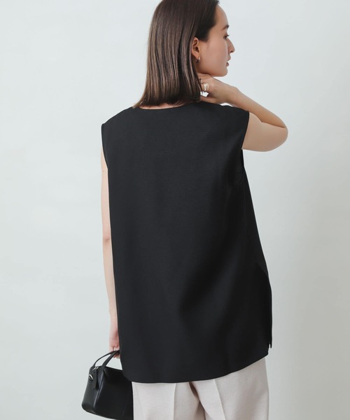 SENSE OF PLACE by URBAN RESEARCH（センスオブプレイスバイアーバンリサーチ）の「リネンライクツイードスキッパージレ（ベスト・レディース・ライトブルー/ブラック/ベージュ・ONE）」の22枚目の写真