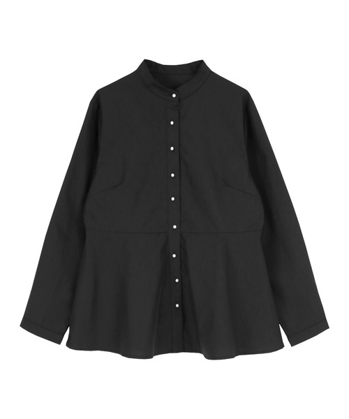 UR'S(ユアーズ)の「パール釦ペプラムシャツ(シャツ/ブラウス・レディース・ブラック/ホワイト・S/L/M)」の9枚目の写真