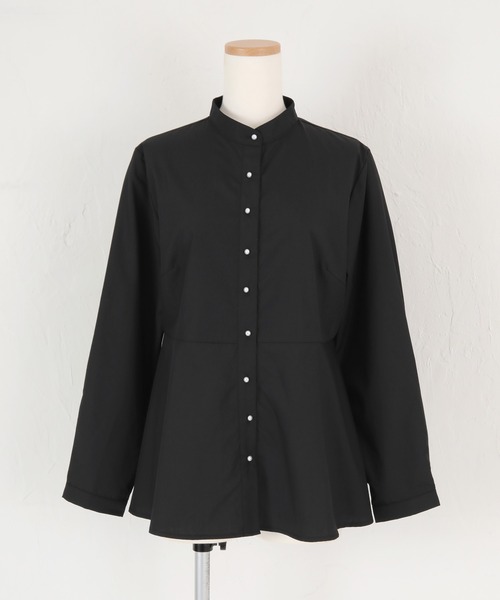 UR'S(ユアーズ)の「パール釦ペプラムシャツ(シャツ/ブラウス・レディース・ブラック/ホワイト・S/L/M)」の17枚目の写真
