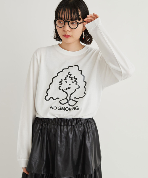 I am I in fact...(アイアムアイインファクト)の「TABAKO GIRL ロンT(Tシャツ/カットソー・レディース・ホワイト・FREE)」の11枚目の写真