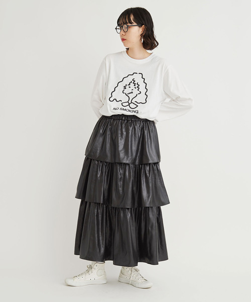 I am I in fact...(アイアムアイインファクト)の「TABAKO GIRL ロンT(Tシャツ/カットソー・レディース・ホワイト・FREE)」の3枚目の写真