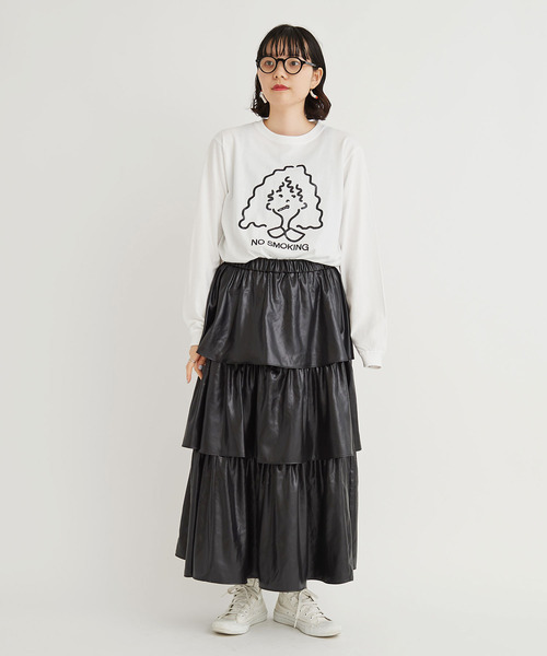 I am I in fact...(アイアムアイインファクト)の「TABAKO GIRL ロンT(Tシャツ/カットソー・レディース・ホワイト・FREE)」の6枚目の写真