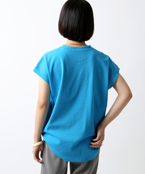 JOINT WORKS(ジョイントワークス)の「ラウンドTシャツ(Tシャツ/カットソー・レディース・ホワイト/ブラック/ブルー・FREE)」の4枚目の写真